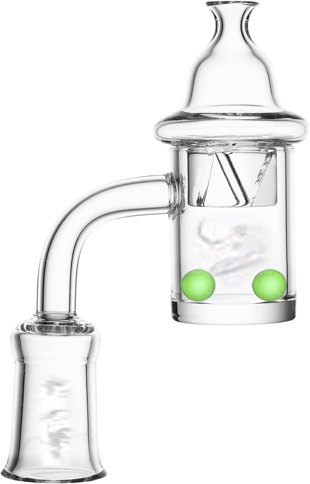 RORA 25mm Quartz Banger With Directional Glass Carb Cap and Terp Pearl 14mm 18mm for Glass Bong (18mm female)