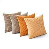Größe: 45x45 cm, Viererpack. (Weil alle Kissenbezüge handgearbeitet sind, gibt es möglich eine Abweichung 1cm bis 2cm.)
