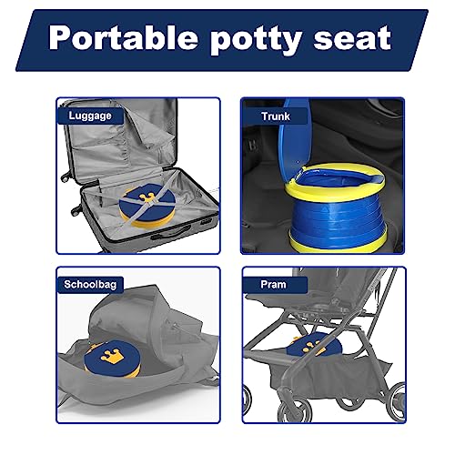 Miniatura 5 de Orinal Portatil Niños Plegable Wc Portatil Orinal Bebe Vater Para Niños Inodoro Infantil Plegable Potty Training Asiento Inodoro Viaje Plegable Potty Chair Para Acampar Parque Interior Al Aire Libre