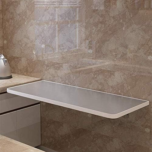 LEOSXA Folding Table Wall-Mounted Drop-Leaf Table 304 Stainless Steel Wall-Mounted Table 60 40cm Table Dining Table Computer Table Study Desk Wall Tables with Brackets