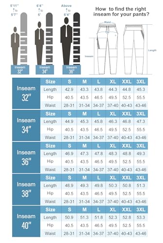 HODOSPORTS 32"/34"/36"/38"/40" Inseam Tall Mens Sweatpants Zipper Pocket Extra Tall Joggers Workout Pants4