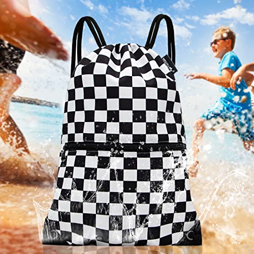 Image of HOLYLUCK Drawstring Backpack Bag Sport Gym Sackpack