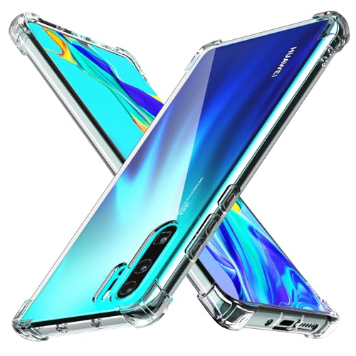 Tentoki Hülle für Huawei P30 Pro Anti-Vergilbung Deutsche Material Ultra Dünn TPU Bumper Schutzhülle Durchsichtig