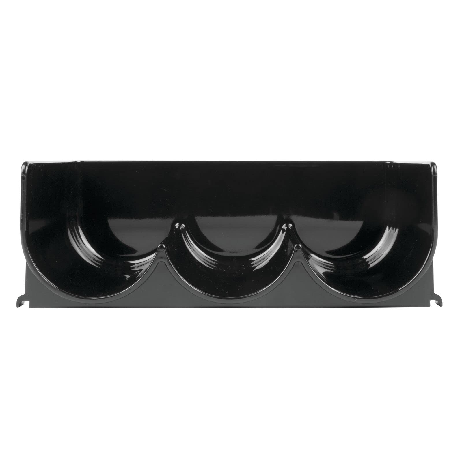 mDesign Range-Bouteilles (Lot de 4) – casier à Bouteilles empilable en Plastique sans BPA pour 3 Bouteilles de vin ou Autres Boissons – étagère à vin Moderne pour jusqu'à 12 Bouteilles – Noir