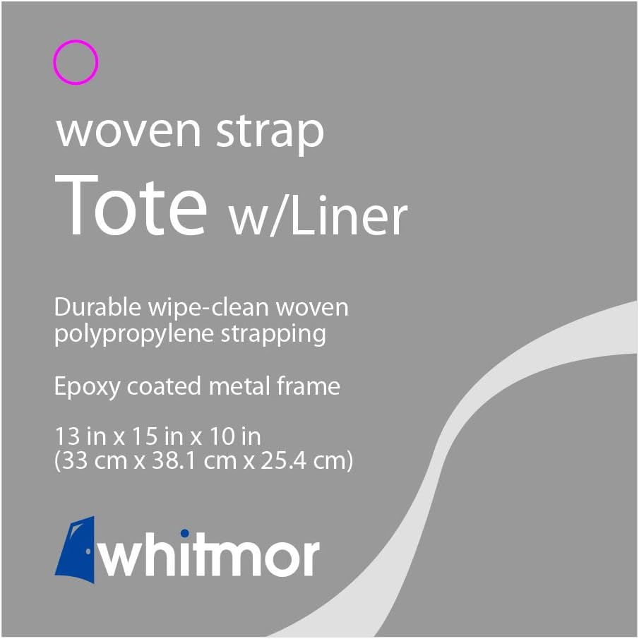 Whitmor Woven Strap Storage Tote Basket with Liner - Espresso