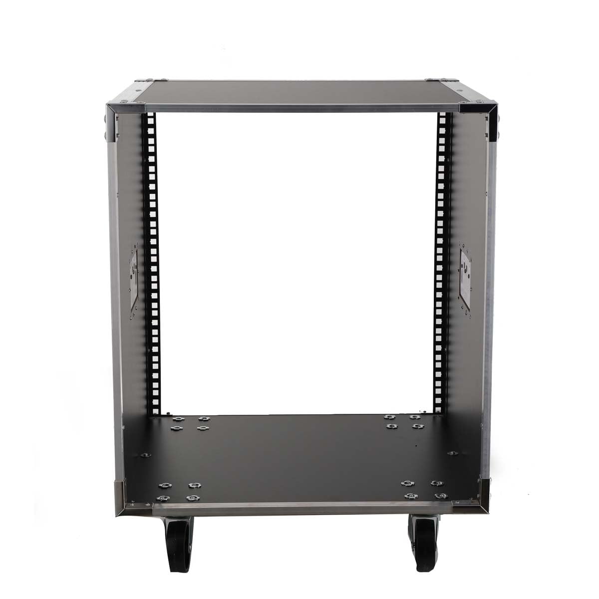 Rack de serveur 19 pouces - Avec roulettes - Pour unité centrale et PC - Technique de scène - 12U - Armoire réseau - Pour salle de serveur, bureau - 500 x 500 x 530 mm
