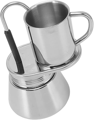 Miniatura 4 de Honio Moka - Juego de cafetera, olla moka de boquilla única, ligera, de acero inoxidable, a prueba de óxido para café