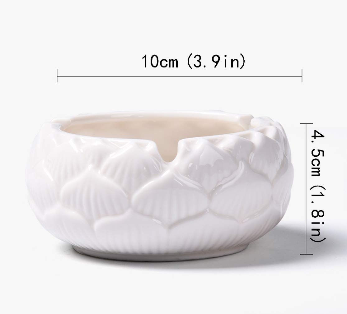 SELLONWANELO Windproof Ceramic Ashtray Cigar Vintage Simple Ash Tray for Weed Cigarettes