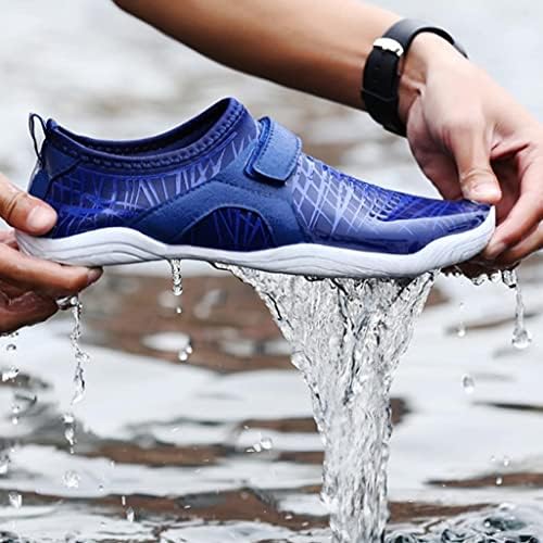 Pegciuho Water Shoes Barefoot Quick Dry Non Slip Lightweight Breathable Rubber Sole Unisex Socks Soft Lining Protect Feet from Abrasion Suitable for, Blue 38 - 5