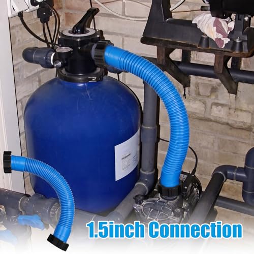 EBOOT 2 Pack 16 Inch Pool Pump Hoses for Above Ground Pools 1.5" Diameter Sand Filter Pump Hoses Compatible with Intex Filter Interconnecting Tubes Replacement Parts (Blue) by EBOOT - Image 4
