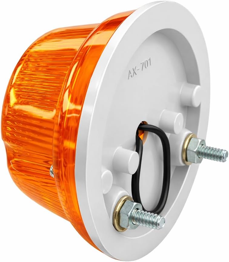 12V Volts Round Flashers Lights Universal Vehicle For Truck Tractor Bus,Iseki,Yanmar Lights Emergency Vehicle Flashers Amber| 2 Pieces