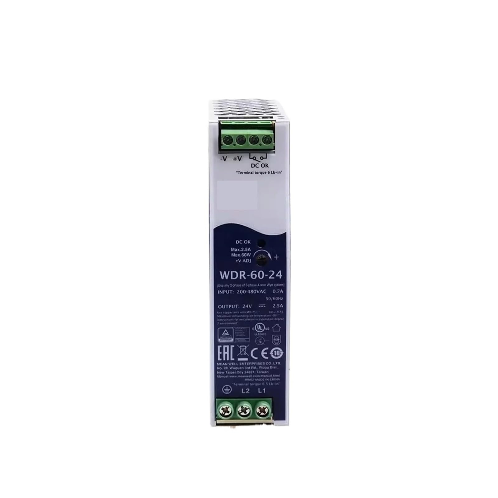 ANERTQUIH WDR-60 WDR-60-24 Switching Power Supply Ultra-Wide Input Industrial Guide 24V 2.5A 60W