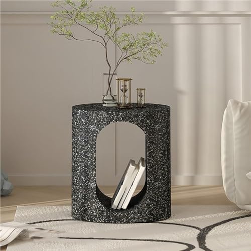 Creative Metal Side Table - Versatile Accent Table, End Table & Nightstand for Home Office & Living Room - Space-Saving Plant Stand Tray (White, Set of 2)