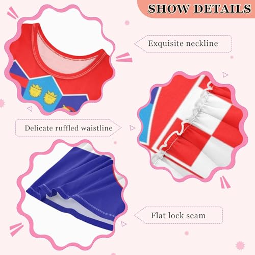 CHIFIGNO Girl's Sleeveless Dress Summer Casual Dress Girls Clothes Holiday Dresses 2-8T3