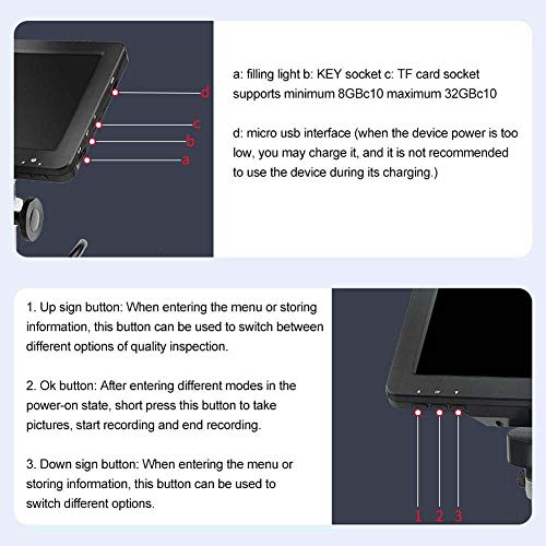 LCD Digital Mikroskop, 7 Zoll 1080P HD Digital Microscope Camera Video Recorder 10X-1200X Vergrößerung Zoom Endoskop Mit… – Bild 4