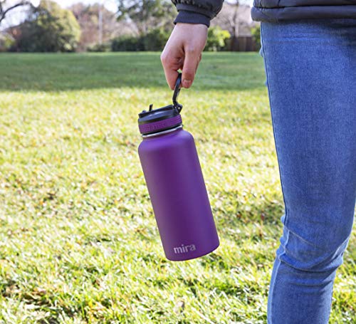 Mira UNKNOWN Water Bottle With Straw And Handle Lid Vacuum Insulated Stainless Steel Metal Thermo Bottle thumb #2