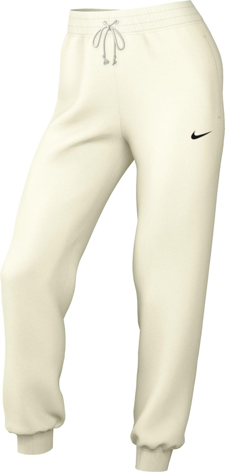 Nike Damen Phoenix Fleece Mr Std Trainingshose, Sail/Black, XXL