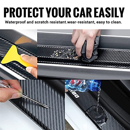 4 STUKS Auto deur drempelbeschermer koolstofvezel deur sill decor sticker voor op-el OPC Mokka Vectra Insignia Astra… - Image 6