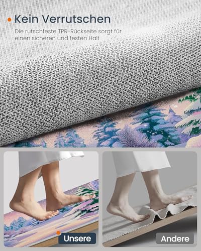 Tapis entrée intérieur Noël violet 80x120 cm pour embellir votre accueil - 7