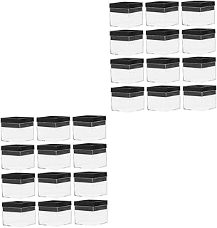 فوميز. 24 قطعة من صندوق عرض معدني، حافظة عرض شفافة، منظم مجوهرات صندوق تخزين مربع لعرض المجوهرات