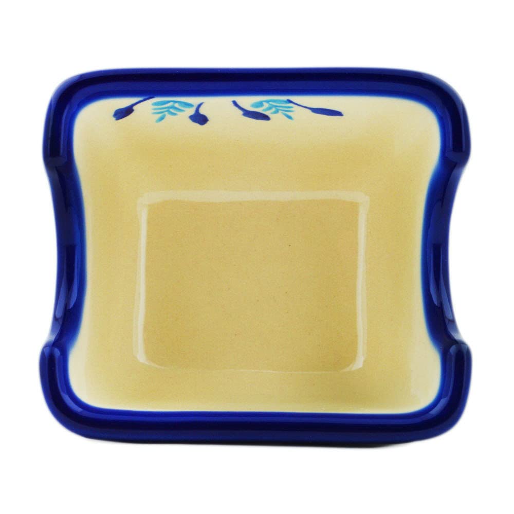 Authentic Polish Pottery Sugar Packet Holder Signature UNIKAT in Teddy's Love Design Handmade in Boles?awiec Poland by Ceramika Bona + Certificate of Authenticity