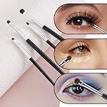 8Pcs Eye Makeup Brush Sets Mini Smudge Brush for Eyeliner Eyeshadow Brushes Eyeliner Brushes for Powder Gel Cream Liquid Concealer brush Eyeliner Blending Corner Highlighter Soft Natural Pony Hair - Image 4