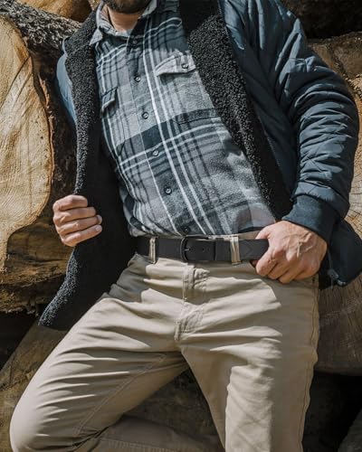 Mens Belts Genuine Leather, 38mm Triple-Layer Plated Buckle, Full Grain, Durable for Daily Use4