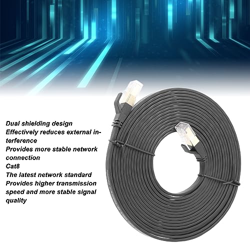 Cable Ethernet Cat 8, Alta Velocidad, 5 m, Diseño Plano miniatura 2