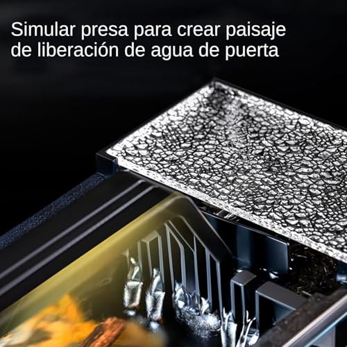 Kit De Acuario | Pecera con Filtro Y Luz Integrados,Acuario Inteligente Compacto con Bomba Silenciosa y Monitor de Temperatura para Bettas, Guppys, Camarones y - imagen 6