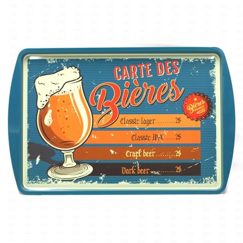 Plateau de Service Carte des Bières - 38 x 24 cm