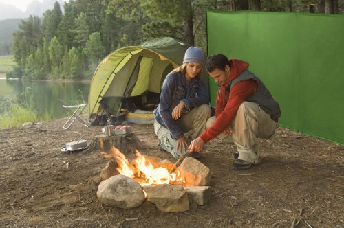 Wallup! Odac-Wu1000-01 The Instant Outdoor, Weather-Resistant, Durable, Uv-Treated Flag Cloth Privacy Screen, Divider, Enclosure, Shelter, 72" X 144", Green #TOP7