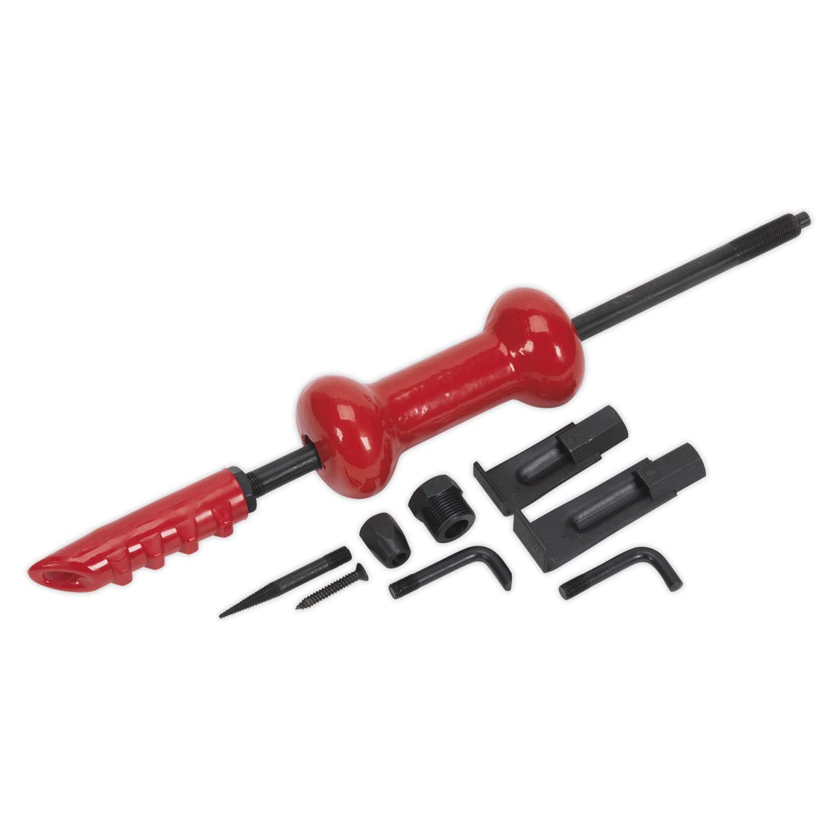Sealey Slide Hammer Kit With Comfortable Rubber Grip Handle 9 Pieces 2.1kg DP945