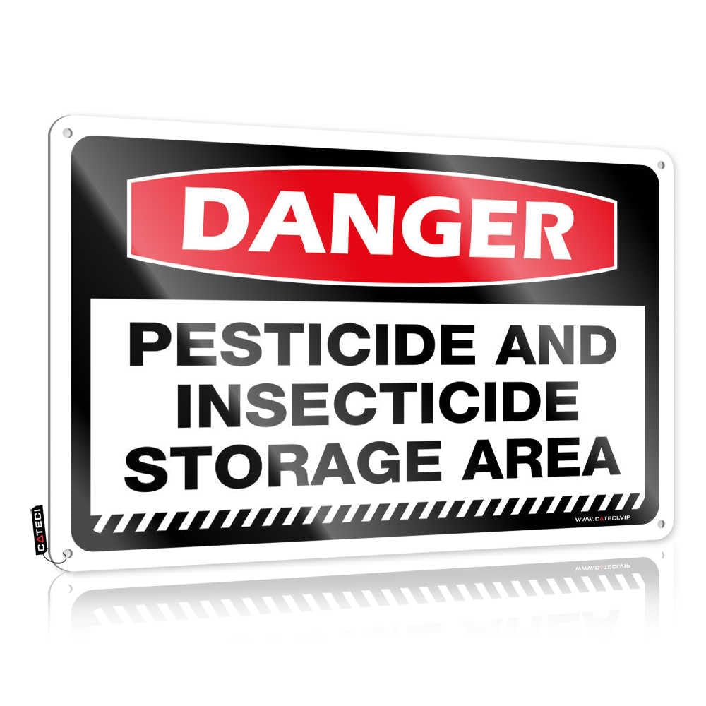 IBWNBBUSN Metal Signs For Home Decor Danger Pesticide And Insecticide Storage Area Tin Sign Beer Signs Metal Vintage Funny Bar Decor(30X40CM)