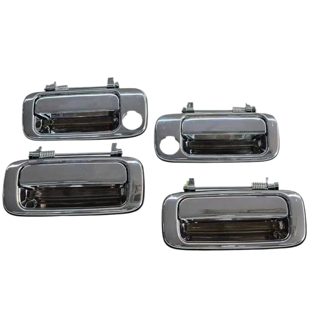Veqgtmtgu Set 4Pcs Exterior Door Handle 69210-60010 69220-60010 69230-60010 69240-60010 Compatible With Land Fj80 1990-1998(Set 4Pcs)