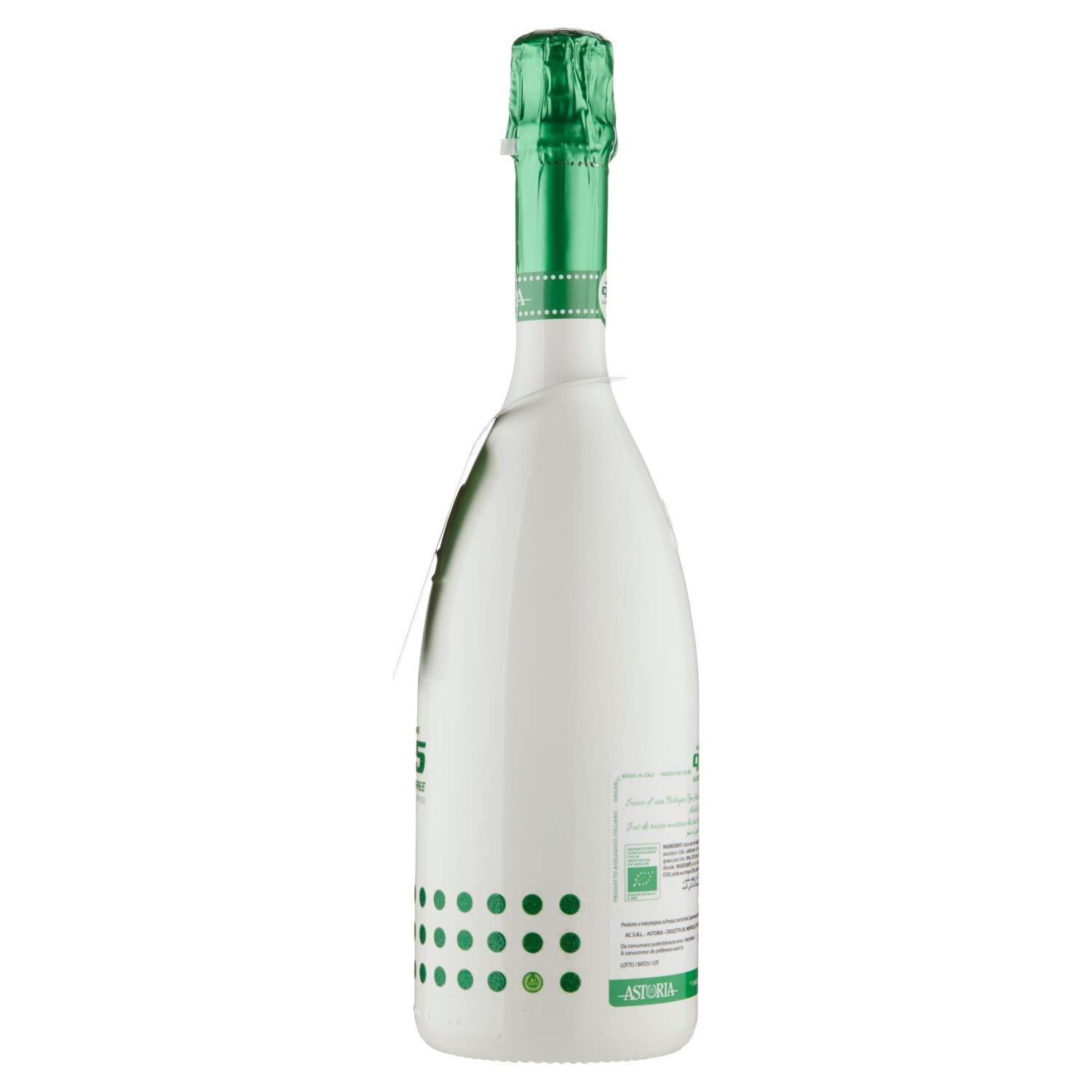 Astoria 9.5 Zerotondo Alcohol Free Spumante - 3 bottiglie da 750 ml, Totale:2.25 l