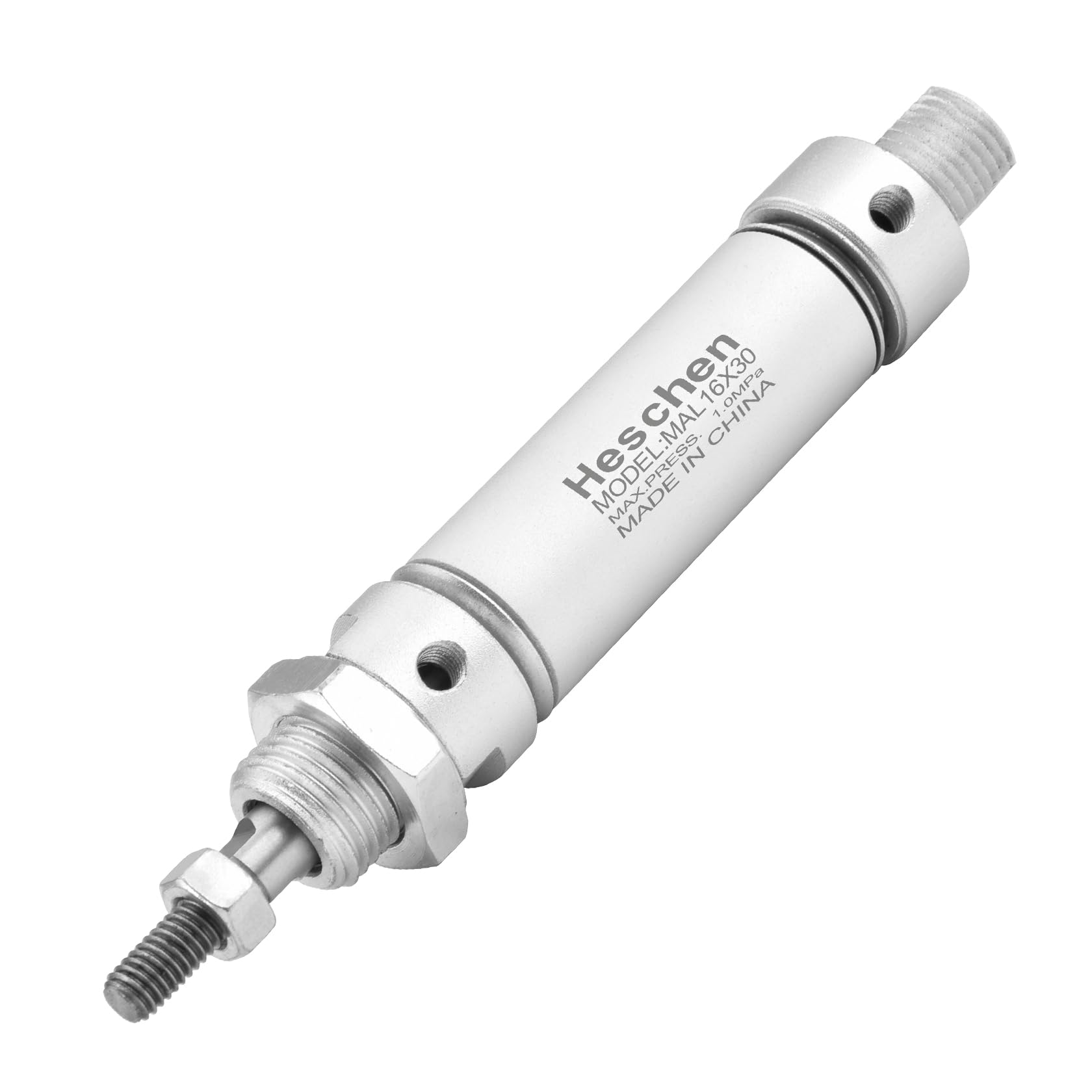 Heschen Pneumatic Slim Air Cylinder, MAL 16-30, M5 Port, 16mm Bore