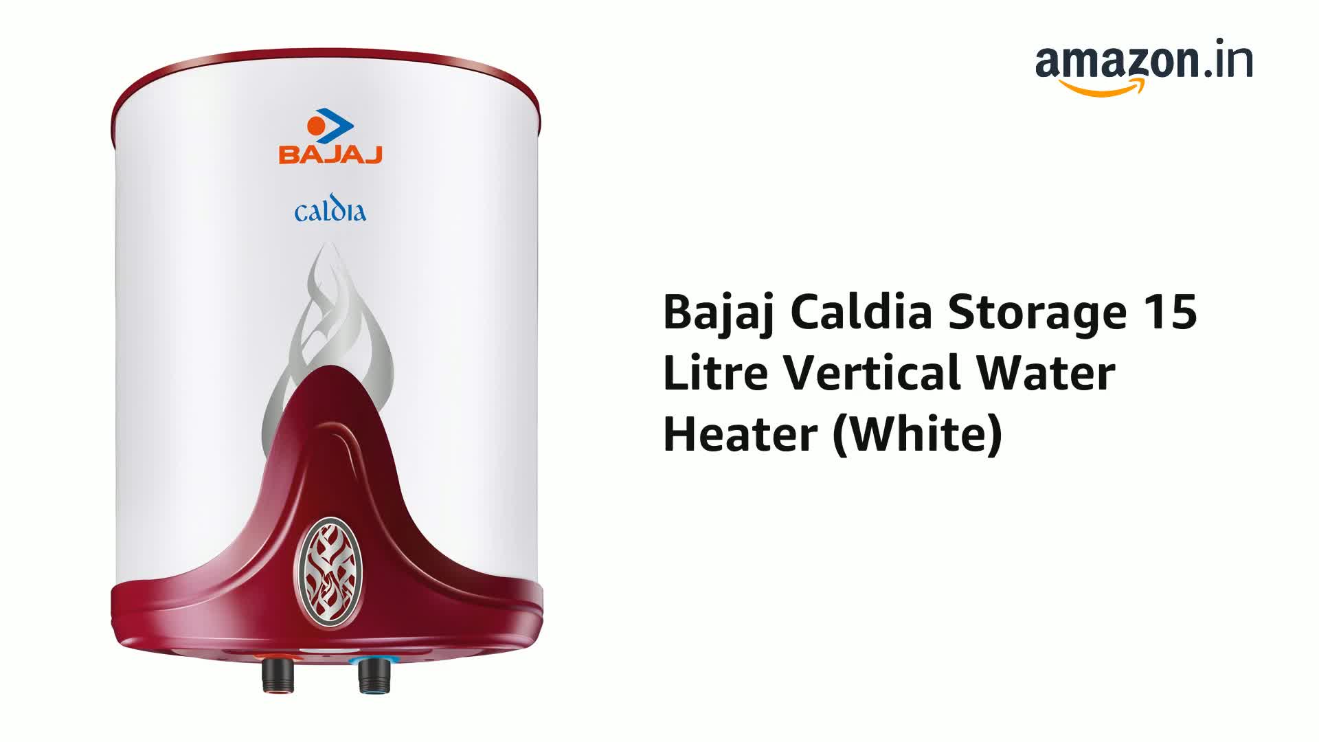 Buy Bajaj Caldia Storage 15 Litre Vertical Water Heater (White) Online at  Low Prices in India - Amazon.in