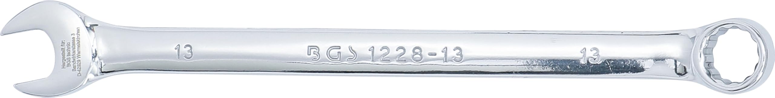 BGS 1228-13 | Klucz płasko-oczkowy | długi | 13 mm