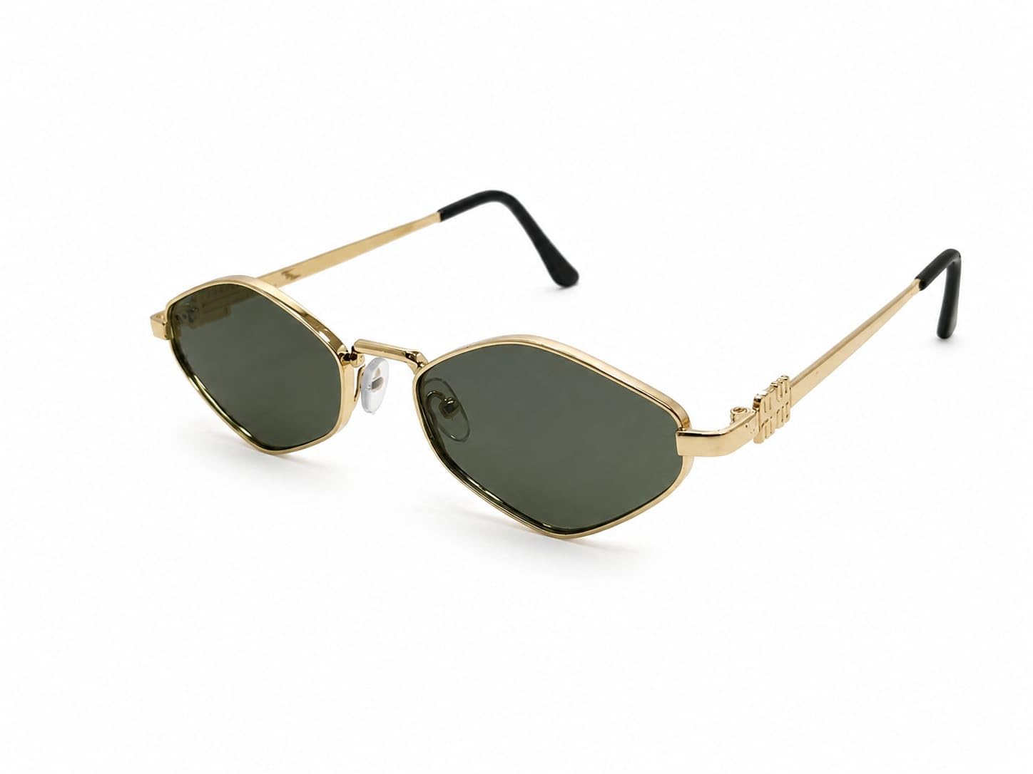 oku 1 Premium Metal Sunglasses for Women Oval Sunglasses | UV400 Protection | Green Lens | Gold Frame-picture-40