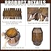 Fjoron 4 PCS Western Cowboy Party Decoration 25.1Inch Pirate Barrel Party Decorations Large Cardboard Wine Barrel Whiskey Party Supplies Western Photo Booth Props Decoration