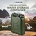 Scepter Portable Military Style Water Container for Camping & Outdoors, 5 Gallon, Green - Heavy-Duty Plastic Beverage and Hydration Dispenser for Outdoor Trip