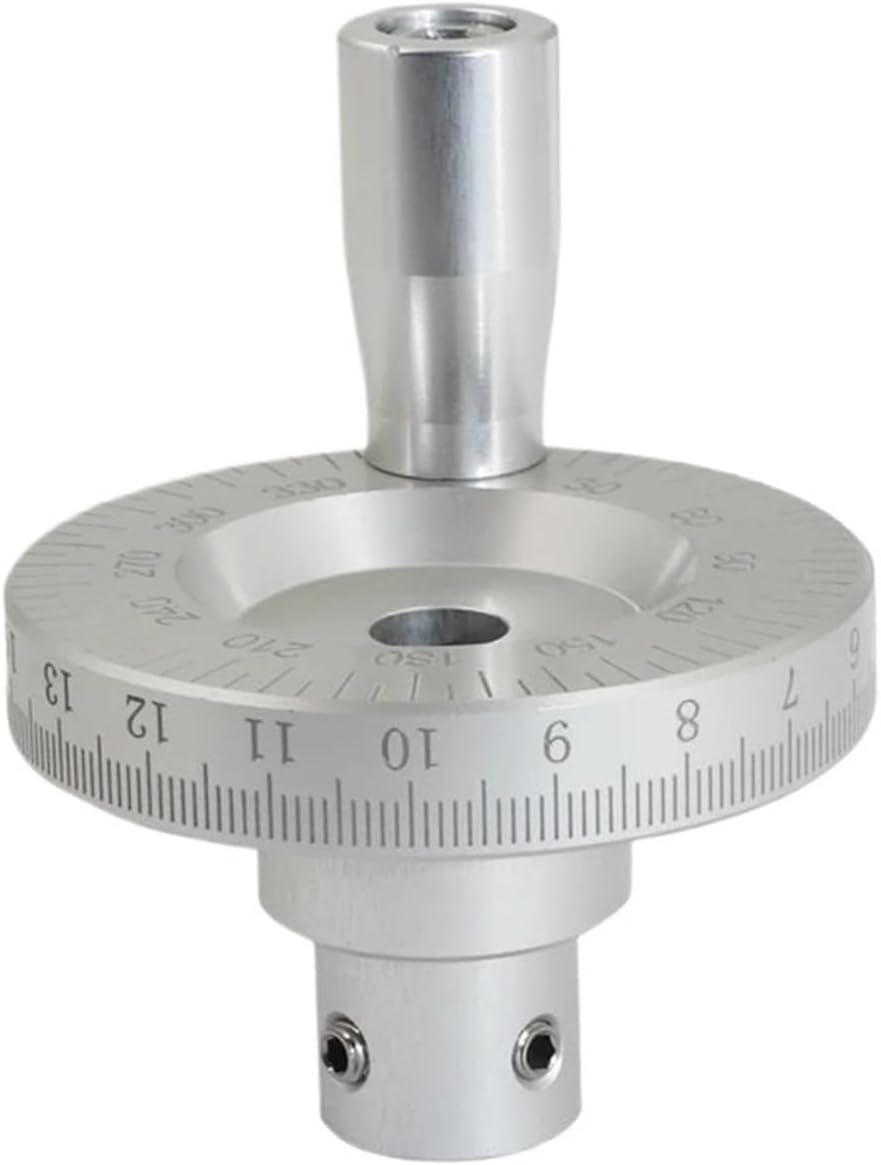 Aluminum Alloy Solid Round Scale Cutter Handwheel Bore 5 8 10 12 mm Lathe Grinder Mechanical Accessories Hand Wheel(Dia 50mm bore 8mm)