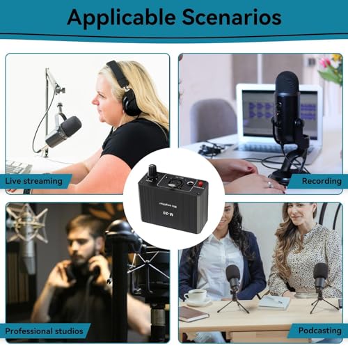Préampli de microphone alimentation fantôme 48V noir robuste