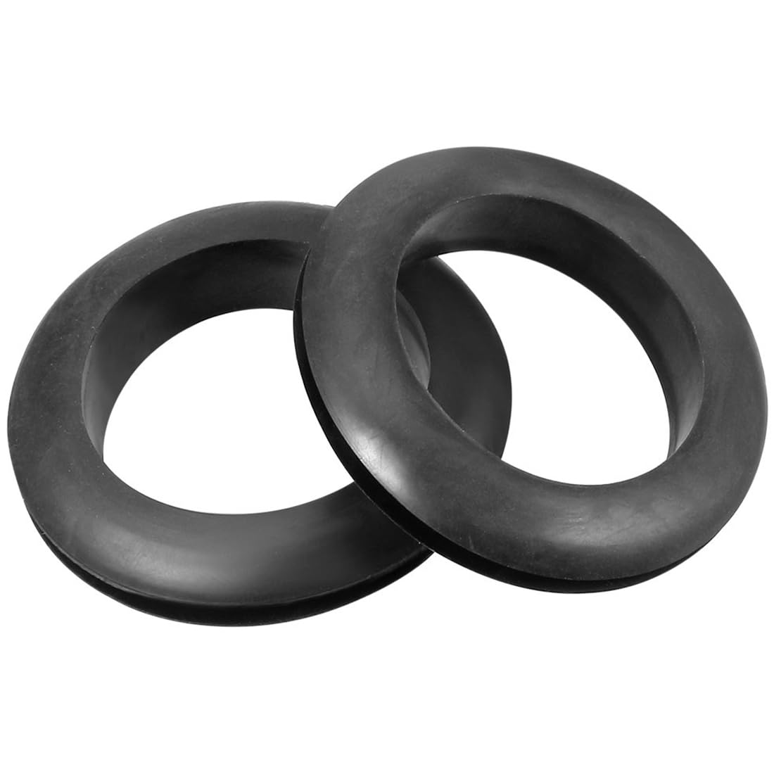 ROWORKX 10Pcs Rubber Grommets, 35mm Wiring Blanking Ring Gaskets – Black Rubber Cable Hole Plugs for Protecting Cables, Wires and Plugs