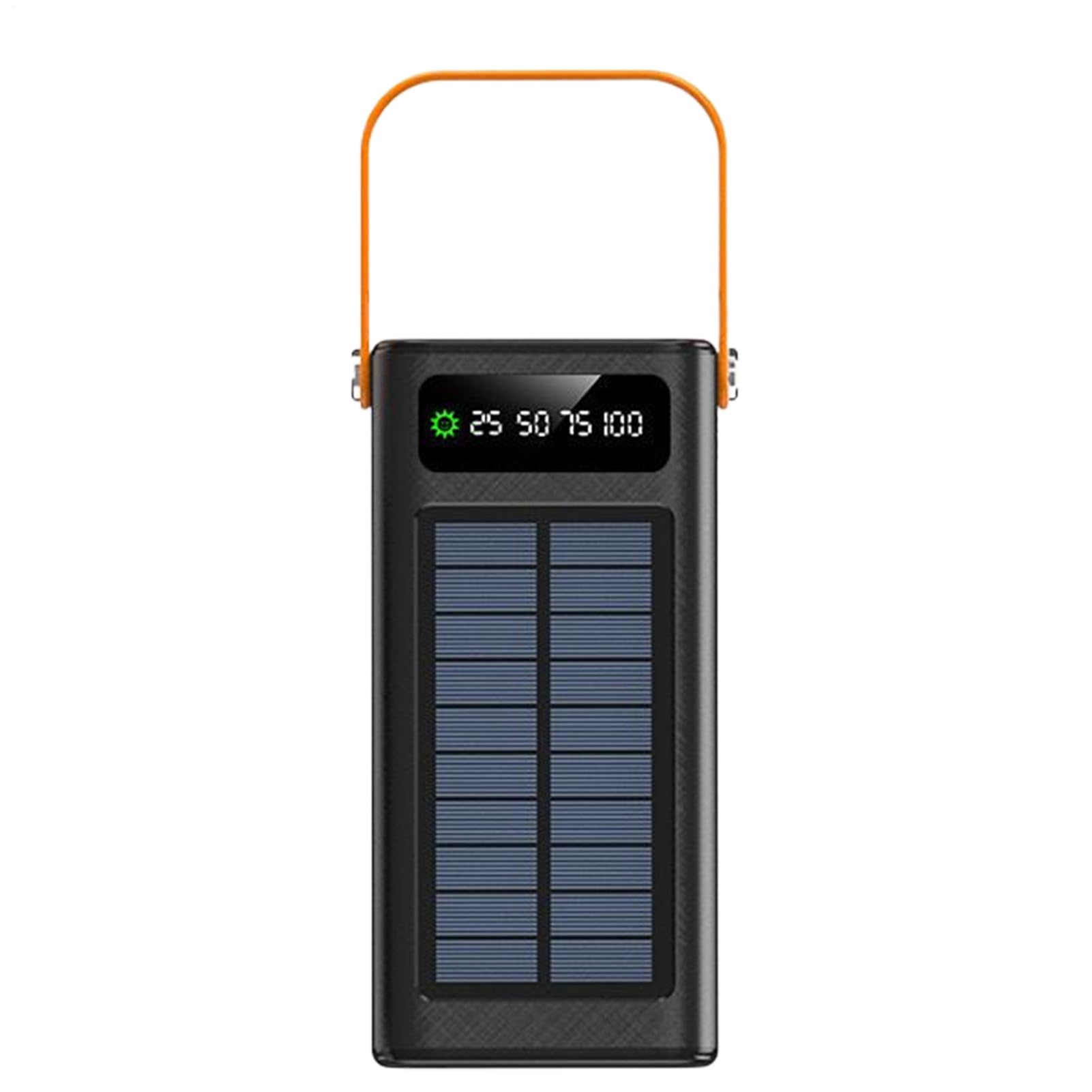 Powerbank 50000mAh- Cargador Solar Portátil 120W | Powerbank Con Carga Rápida PD3.0, Cables Integrados, 4 Salidas Y 3 Entradas, Luz LED Para Camping Senderismo Viajes Outdoor
