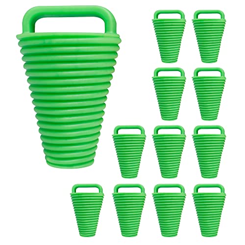 CANALHOUT 12 Pieces Kayak Scupper Plug Kit TPE Scupper Plugs Drain Holes Stopper Bung with Handle (Lucky Green-12 Pieces-Small)
