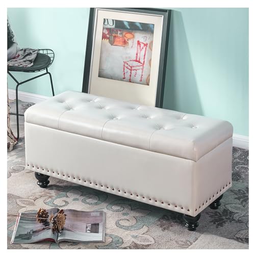 MSHGSKU Large Capacity Upholstered Storage Bench Stylish Entryway Seating & Bed End Multi Functional Storage Solution for Home Décor