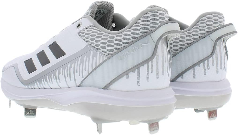 adidas Icon 7 Dripped Out Mens Shoes Size 10, Color: White/Silver - Image 2