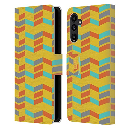 Housse cuir Samsung Galaxy A13 5G avec porte-cartes motif Été Zigzag