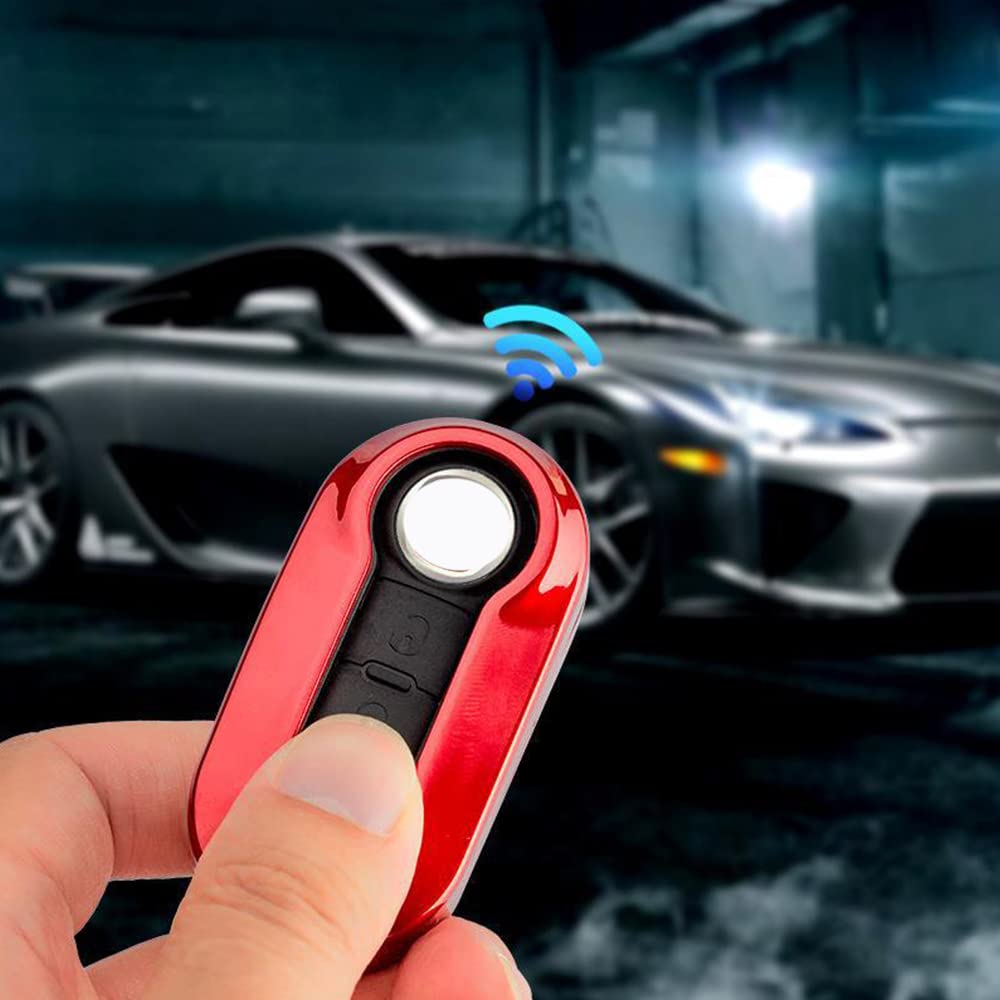 SANRILY TPU Key Fob Cover For Fiat 500 & Other Models - 3 Button Flip Key Protector Case - View #3